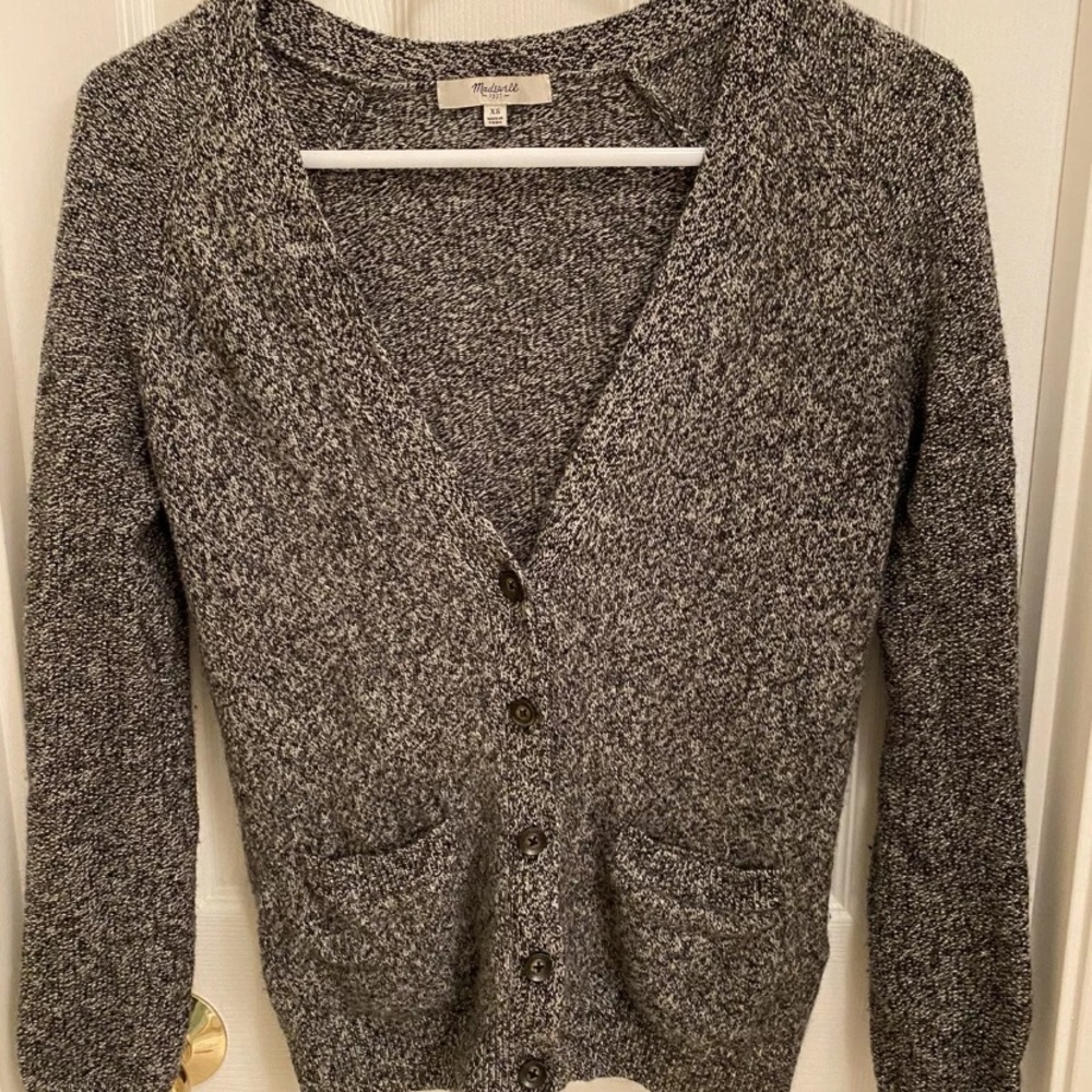 Madewell 100% Merino Wool Cardigan Sweater Size XS academia preppy grandpa